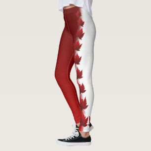 Canadá Leggings Custom Canada Mapping Leaf Pants