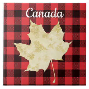 Canadá Maple Leaf Red Xadrez