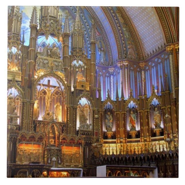 Canadá, Quebec, Montreal. Interior de Notre (Frente)