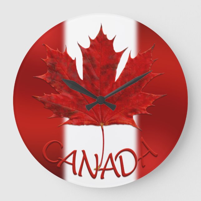Canadá Relógio Canadá Bandeira Souvenir Wall Clock (Frente)