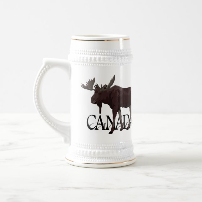 Canadá Souvenir Beer Mug Canada Moose Beer Caneca  (Esquerda)