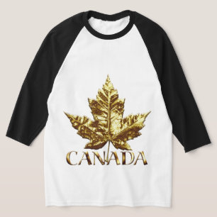 Canadá Souvenir Camisa Dourada de Camisa para Mul