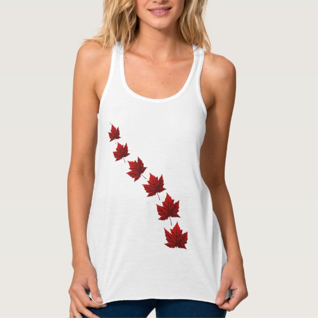 Canadá Souvenir Tank Top Canadá Mapear Laf Tops (Frente)