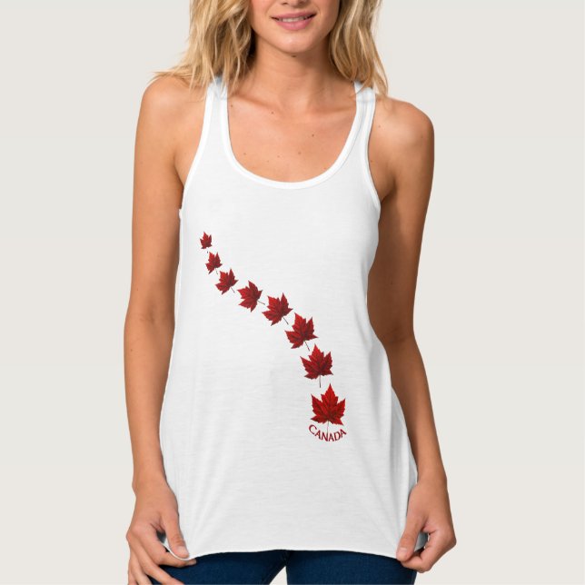 Canadá Souvenir Tank Top Canadá Mapear Laf Tops (Frente)