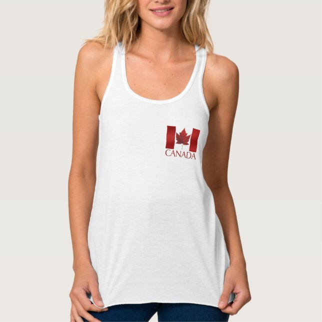 Canadá Souvenir Tank Top Canadá Mapear Laf Tops (Frente)
