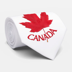 Canadá Souvenir Tie Fun Canadá Mapeia Gravatas de 