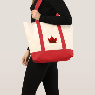 Canadá Souvenir Tote Bags Canadá Mapeia Bolsas de