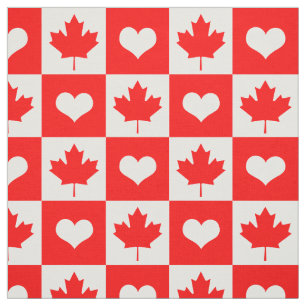 Canadá Tecido & Maple Leaf, Heart /Canadian Flag