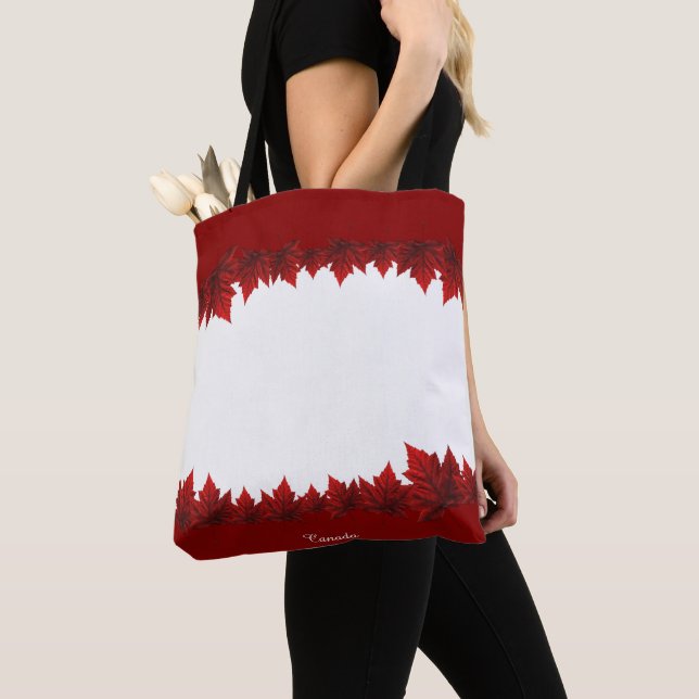 Canadá Tote Bags Personalizado Canadá Mapeia Bolsa (Close Up)