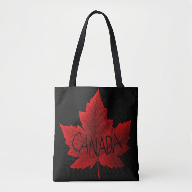 Canadá Tote Bags Red Maple Leaf Souvenir Bolsas (Frente)