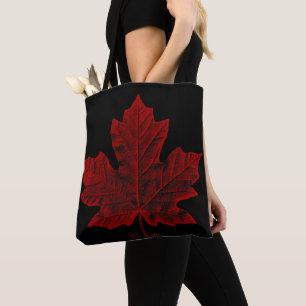 Canadá Tote Bags Retro Canada Mapeia Bolsas Folha