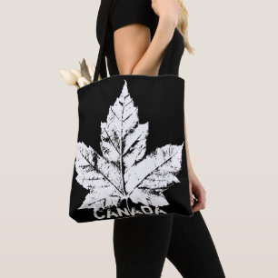 Canadá Tote Bags Retro Canada Mapeia Bolsas Folha