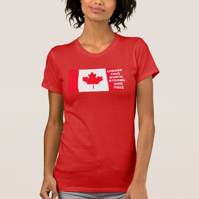Canadá Verdadeiro Camisa Norte Forte E Gratuita (Frente)