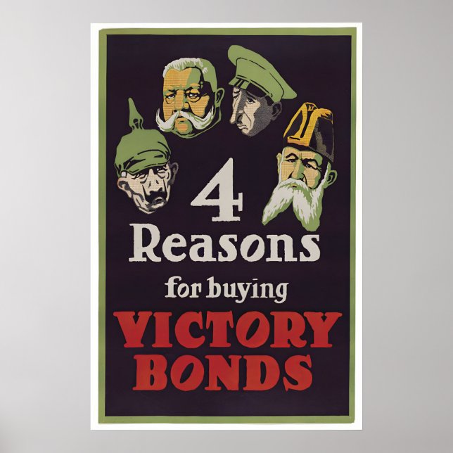 Canada WWI Propaganda Poster Victory Bonds (Frente)
