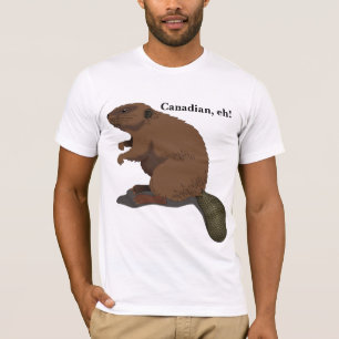 Canadense, eh! Camiseta de castor de desenho