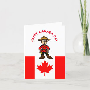 Canadense Mountie Engraçado Cartão do Dia do Canad