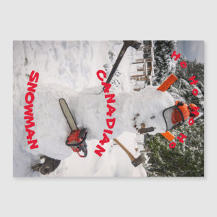 Canadiano Snowman - Um verdadeiro lenhador canaden