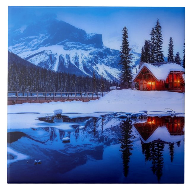 Canadiano Sunset, foto da paisagem ao anoitecer, (Frente)