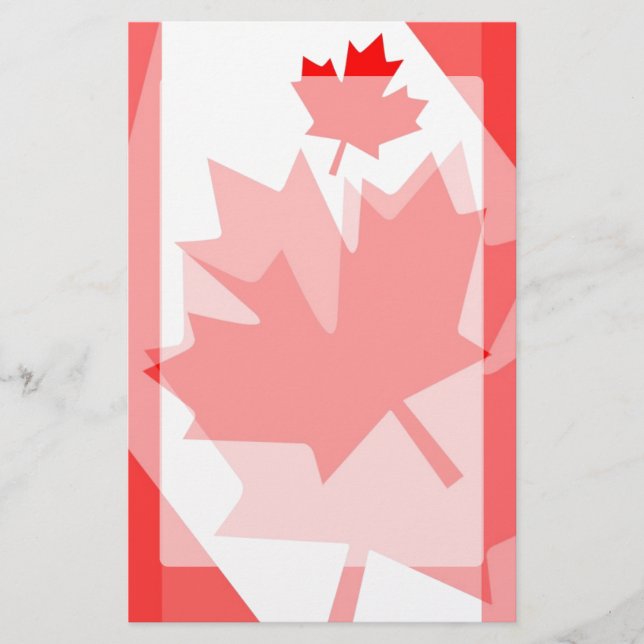 Canadiano vermelho Maple Leaf Layout Estilo CANADÁ (Frente)