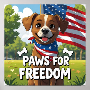 Canais para a Liberdade Cão Festivo Poster