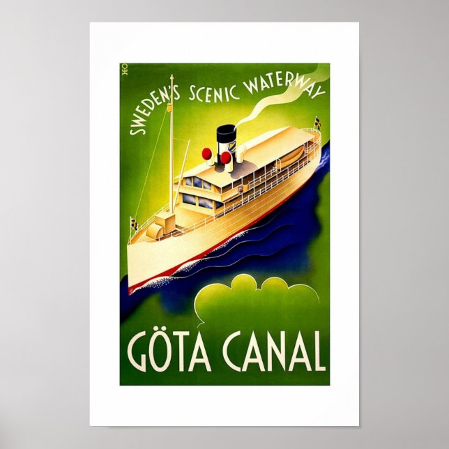 Canal de Gota Poster viagens vintage (Frente)