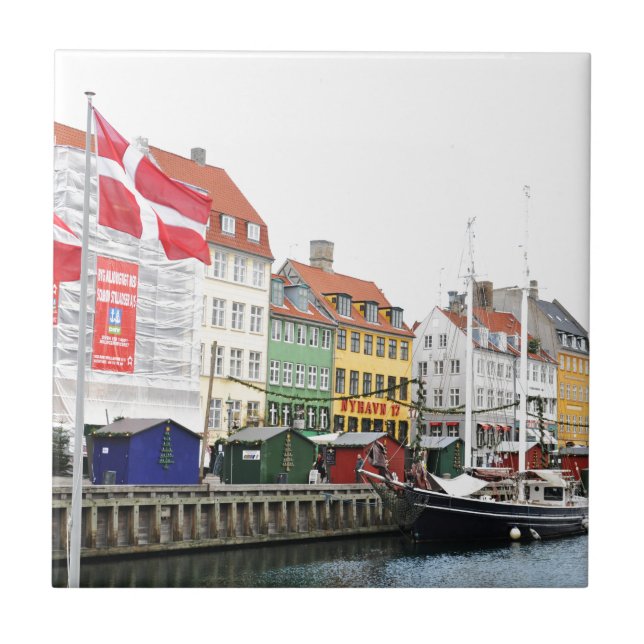 Canal de Nyhavn em Copenhaga, Danmark (Frente)