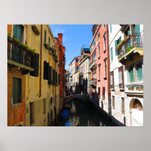 Canal escondido em Veneza - poster