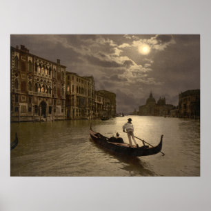 Canal grande pelo luar II Veneza, impressão