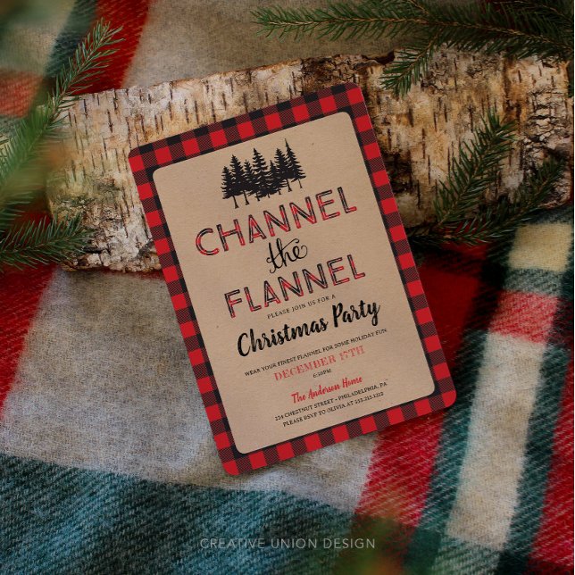Canal O Convite de festas De Natal Flanel (channel the flannel christmas party)