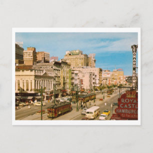 Canal St., Nova Orleans LA Cartão Postal Antigo