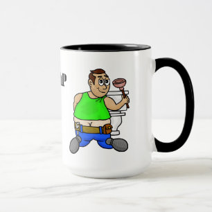 Canalizador De Carpa Que Trabalha Na Caneca De Caf
