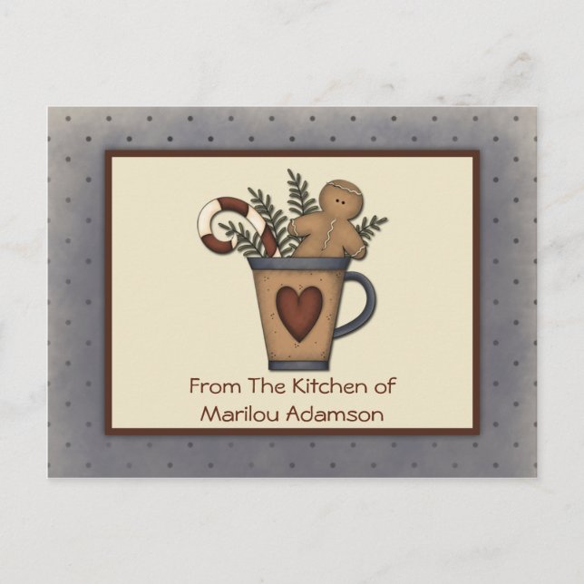 Canas Doces De Gengibre Primitivo Recebem Cartões (Frente)