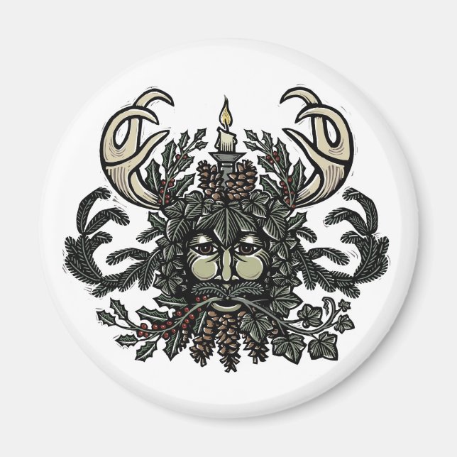 Canção da Imã de geladeira de Solstício Greenman (Frente)