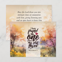 Canção de Salomão 3:4 Encontrei o Cartão de Uma Bí