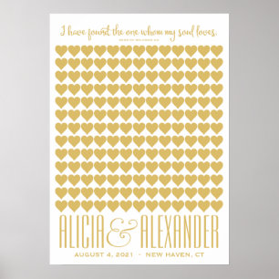 Canção de Salomão  Poster de Guestbook Dourado 