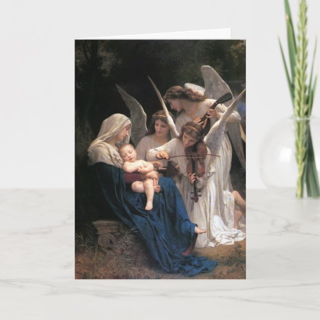 "Canção Dos Anjos" Cartão De Saudação De Natal (Frente)