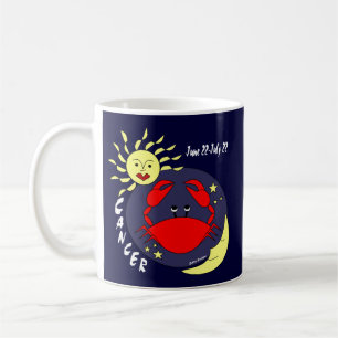 Cancer a caneca de café do sinal do zodíaco do