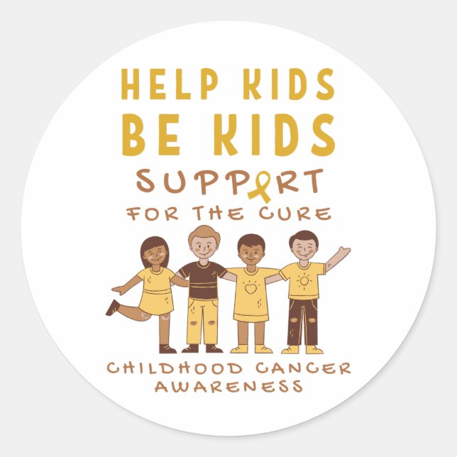 cancer de infância com etiqueta adesiva de cura (Frente)