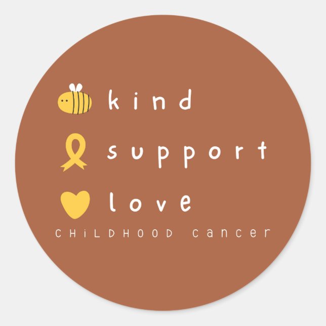 cancer de infância com suporte a adesivos Etiqueta (Frente)