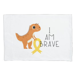 cancer de infância eu sou valente dino Pillowcase