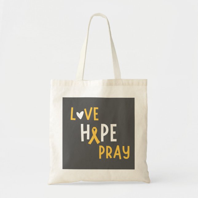 cancer de infância.love.hope.reze. BOLSAS e BOLSAS (Frente)