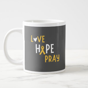 cancer de infância.love.hope.reze. Canecas