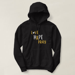 cancer de infância.love.hope.reze. Moletom com Cap
