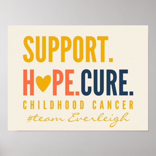 cancer de infância Suporte a Poster de nome person (Frente)