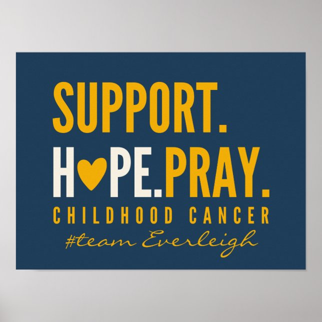 cancer de suporte para Poster de infância Sinal de (Frente)