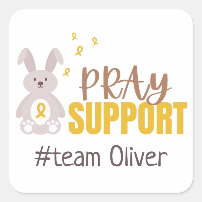 cancer infantil. Adesivos de suporte de oração per (Frente)