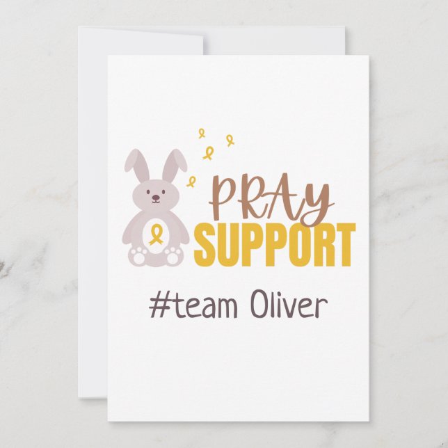 cancer infantil. Anúncio de suporte de oração pers (Frente)