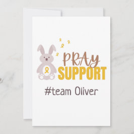 cancer infantil. Anúncio de suporte de oração pers