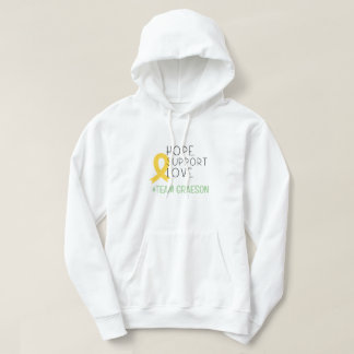 cancer infantil. Hoodie Pullover personalizado do