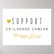 cancer infantil. Nome personalizado. POSTER e IMPR